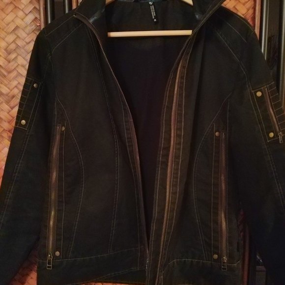 Kühl Heavy Duty Black Mock Neck Ladies Moto Jacket - Picture 4 of 16